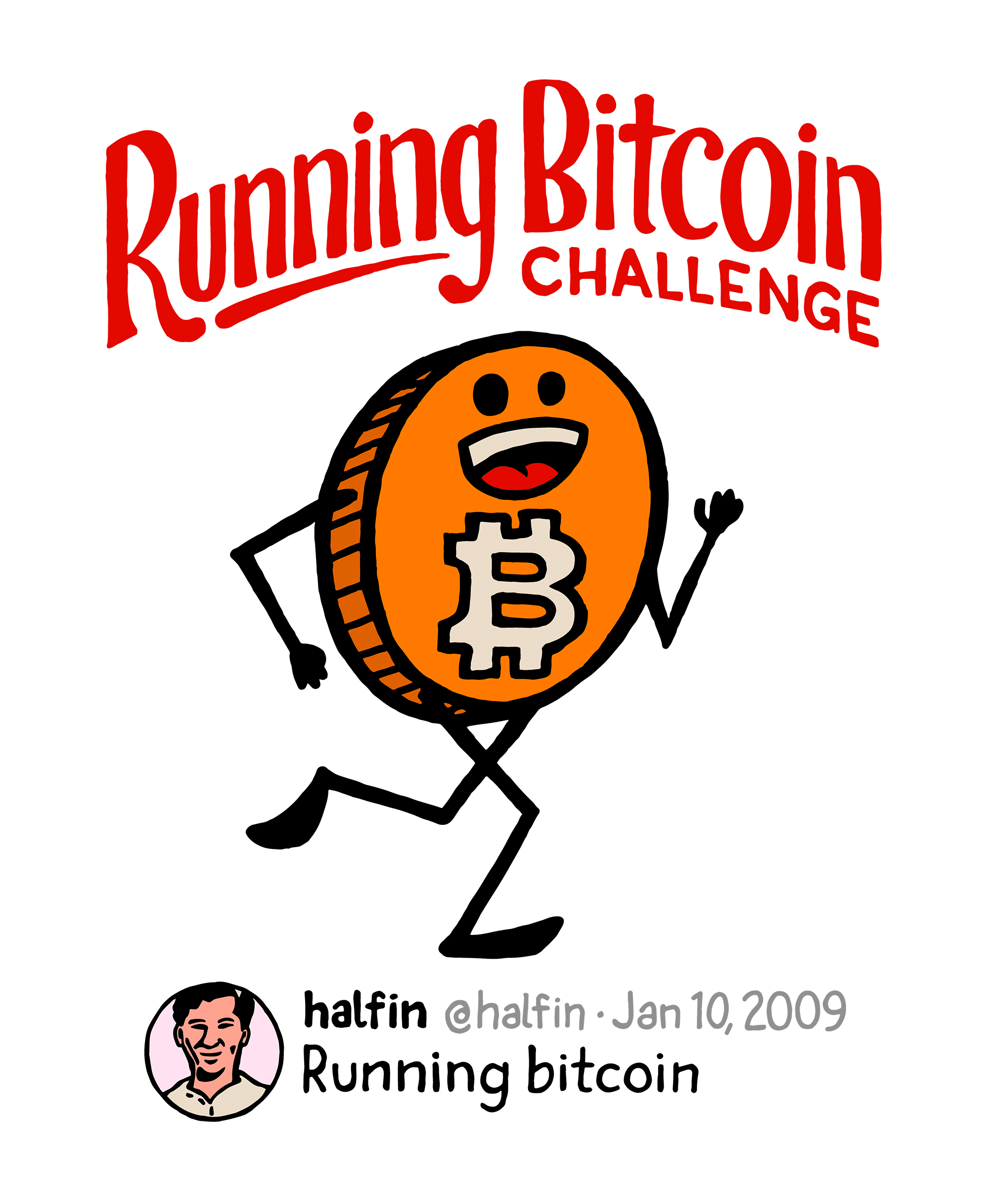 Running Bitcoin Logo