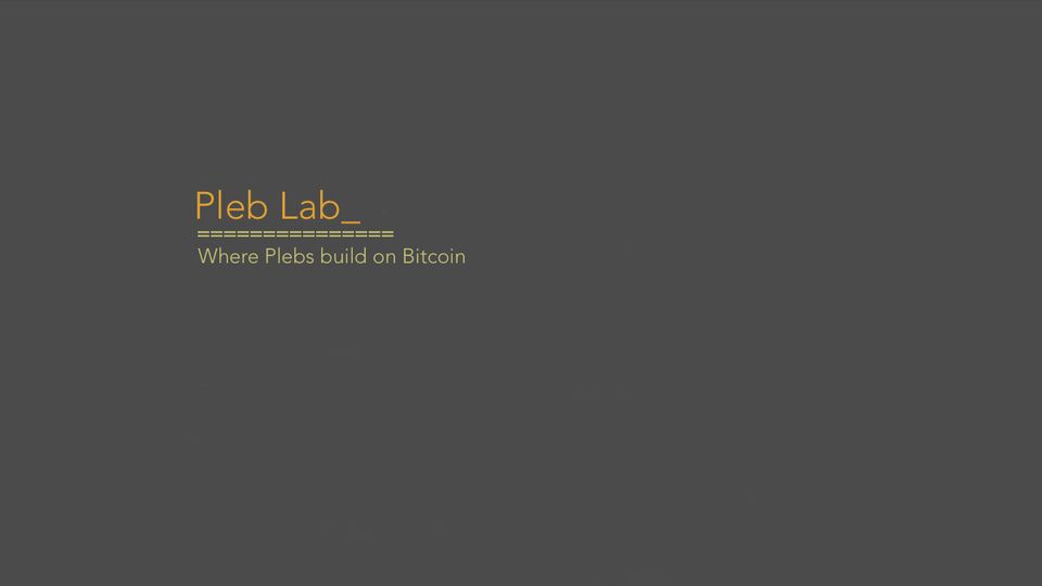 Introducing Pleb Lab_